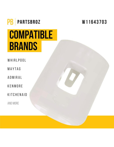 Bezel de Bloqueo de Tapa PartsBroz W11643703 para Lavadoras