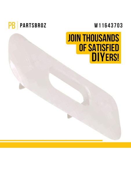 Bezel de Bloqueo de Tapa PartsBroz W11643703 para Lavadoras
