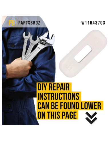 Bezel de Bloqueo de Tapa PartsBroz W11643703 para Lavadoras