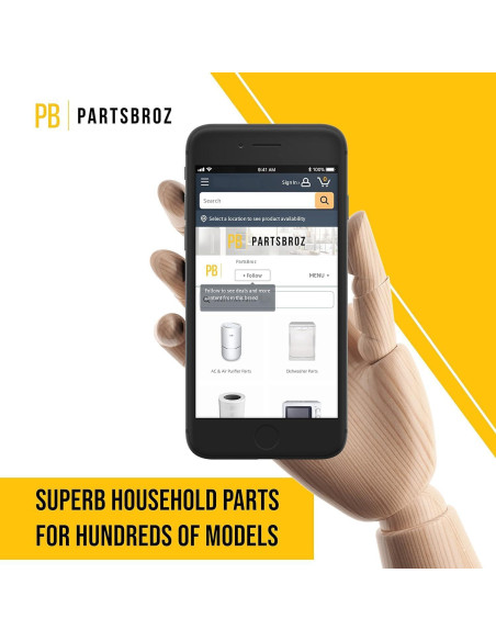 Bezel de Bloqueo de Tapa PartsBroz W11643703 para Lavadoras