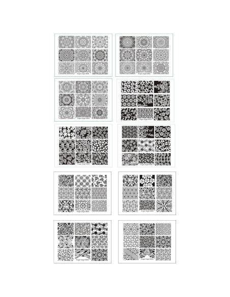 Kit de Estampado de Uñas 10 Placas + Estampador + Raspador