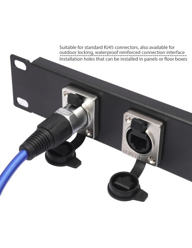 5 Acopladores RJ45 HUALEU Cat6 a Prueba de Agua - Montaje Panel