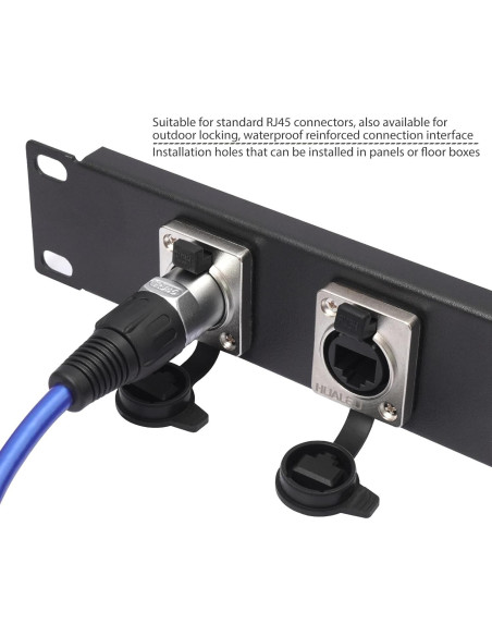 5 Acopladores RJ45 HUALEU Cat6 a Prueba de Agua - Montaje Panel