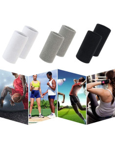 Muñequera Deportiva Toalla Yuyeran 3 Colores Talla Única 2