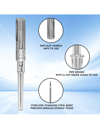 Kit de Catéter de Perforación Mixto 10 Piezas Prgislew 14G-22G