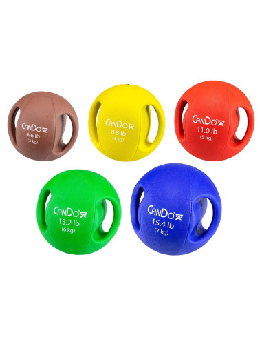 Balón Medicinal CanDo Doble Mango 5 Piezas Multicolor