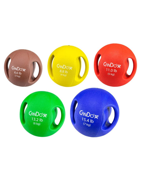 Balón Medicinal CanDo Doble Mango 5 Piezas Multicolor