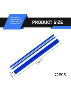 72 Reflectores de Radios de Bicicleta Qurbuns 75mm Coloridos 2