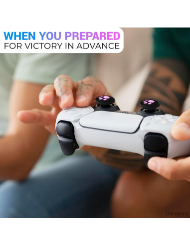 Garras de Gato Rosa LIBERHAUS para Joystick PS5 y PS4