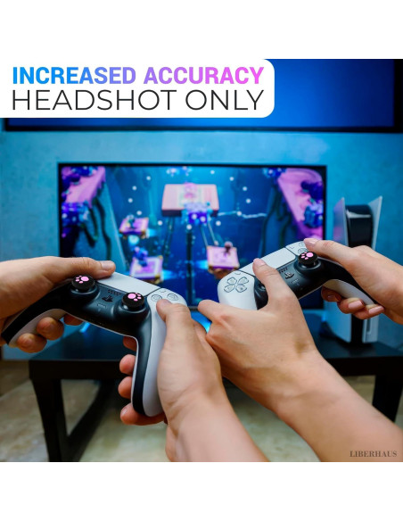 Garras de Gato Rosa LIBERHAUS para Joystick PS5 y PS4