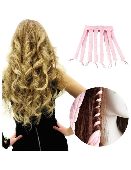 Varilla de Rizado Sin Calor Tirdkid Rosa 2025 Ajustable