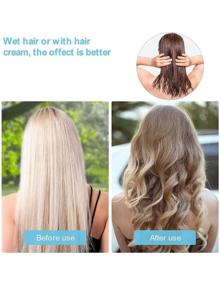 Varilla de Rizado Sin Calor Tirdkid Rosa 2025 Ajustable