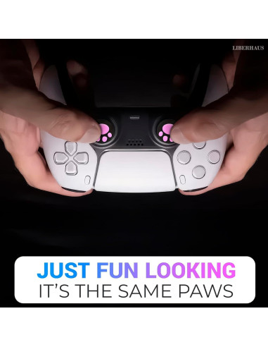 Garras de Gato Rosa LIBERHAUS para Joystick PS5 y PS4
