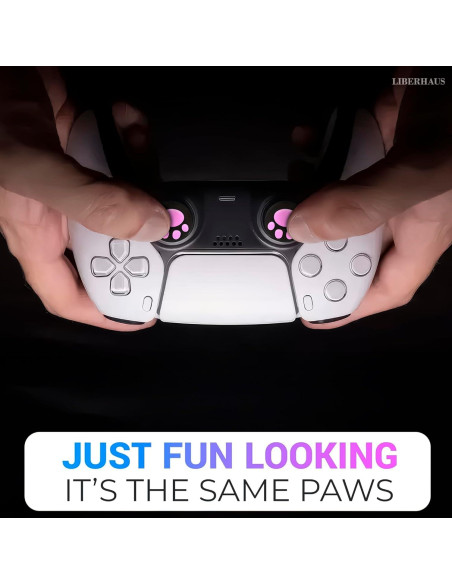 Garras de Gato Rosa LIBERHAUS para Joystick PS5 y PS4