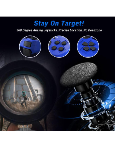 Controlador Inalámbrico OKHAHA para PS3 Doble Shock 3 Azul y Rojo