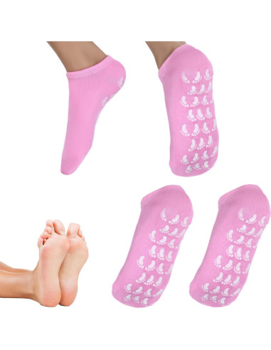 Calcetines Hidratantes de Gel Hpmjz para Pies Secos - Rosa