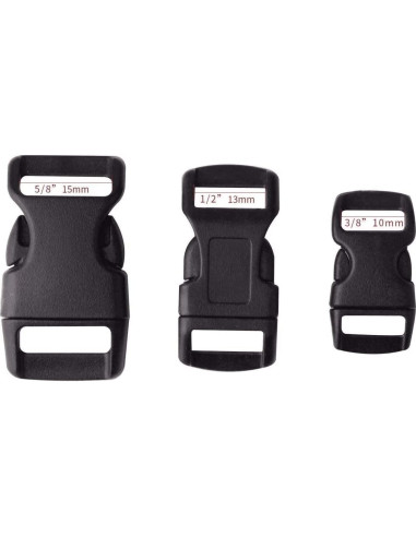 Hebillas de liberación lateral Perla Dorada - 60 piezas 3/8, 1/2 y 5/8"