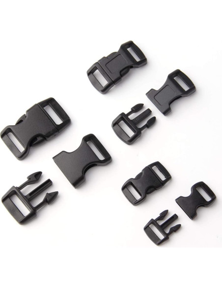 Hebillas de liberación lateral Perla Dorada - 60 piezas 3/8, 1/2 y 5/8"