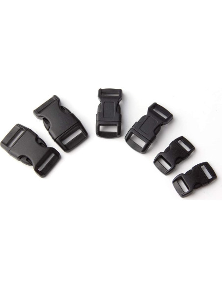 Hebillas de liberación lateral Perla Dorada - 60 piezas 3/8, 1/2 y 5/8"