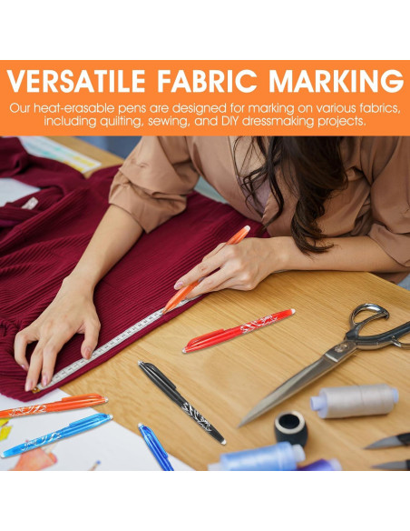 12 Bolígrafos Borrables por Calor Hpmjz para Tela 0.5mm