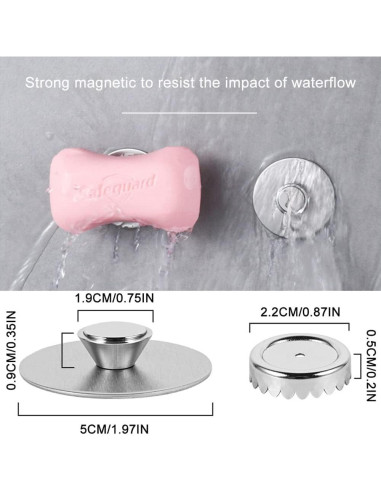 Soporte de Jabón Magnético PIGIAOKA 2 Piezas Acero Inoxidable