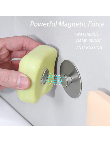 Soporte de Jabón Magnético PIGIAOKA 2 Piezas Acero Inoxidable