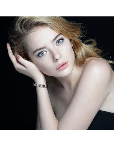 Hicarer 200 Perlas de Cristal Rhinestone 11mm DIY Negro Blanco