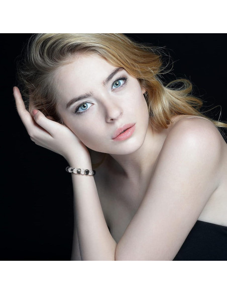 Hicarer 200 Perlas de Cristal Rhinestone 11mm DIY Negro Blanco