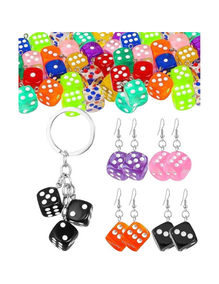 100 Piezas Dados Cubo Plástico Sin Agujero 14mm Negro