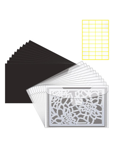 20 Bolsas de Almacenamiento para Sellos y Troqueles Hukado 17.8x12.7cm