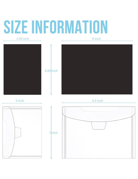 20 Bolsas de Almacenamiento para Sellos y Troqueles Hukado 17.8x12.7cm