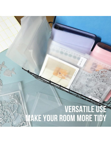 20 Bolsas de Almacenamiento para Sellos y Troqueles Hukado 17.8x12.7cm