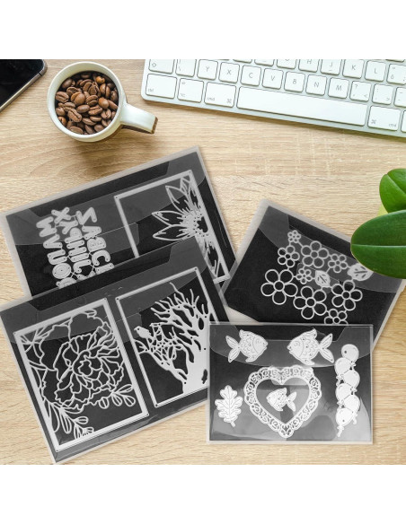 20 Bolsas de Almacenamiento para Sellos y Troqueles Hukado 17.8x12.7cm