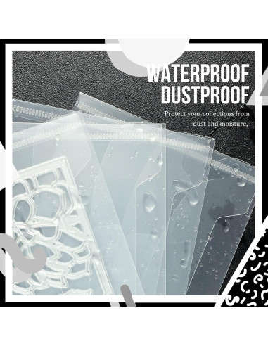 20 Bolsas de Almacenamiento para Sellos y Troqueles Hukado 17.8x12.7cm