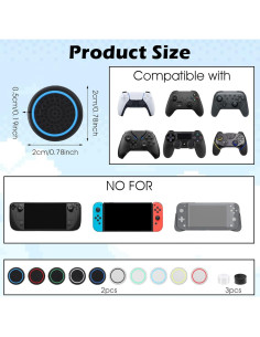 Agarraderas de Pulgar Wanmu para PS5/PS4 y Switch - 26 Piezas 2