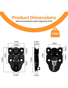 Cierres de Palanca U BAN U con Tornillos - 2 Piezas 5.89x3.98cm 2