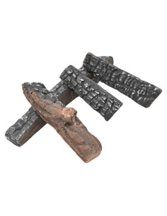 Registros de Chimenea de Gas B-HOTTE, 4 Piezas Cerámica Realista