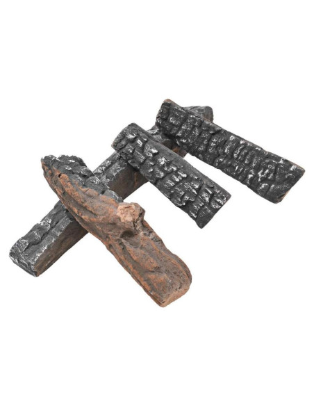 Registros de Chimenea de Gas B-HOTTE, 4 Piezas Cerámica Realista