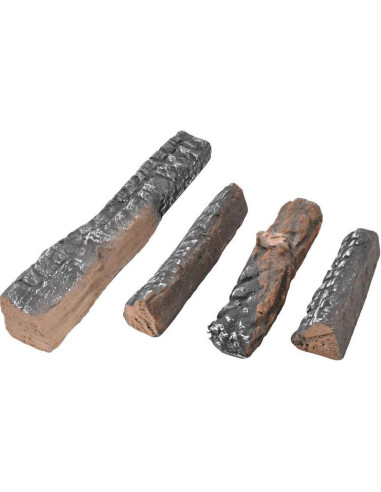 Registros de Chimenea de Gas B-HOTTE, 4 Piezas Cerámica Realista