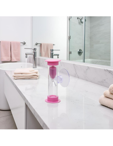 Temporizador de Arena Rosa Juroicessry 2/3 Minutos con Ventosa