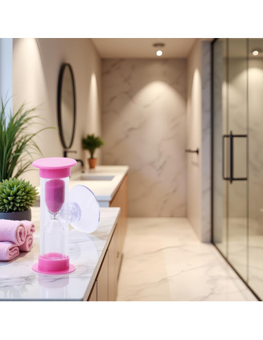 Temporizador de Arena Rosa Juroicessry 2/3 Minutos con Ventosa