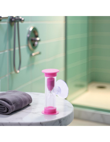 Temporizador de Arena Rosa Juroicessry 2/3 Minutos con Ventosa