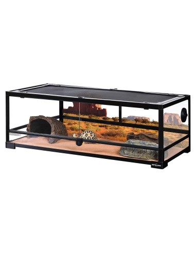 Terrario de Vidrio REPTI ZOO 35 Galones 91.44x45.72x30.48 cm