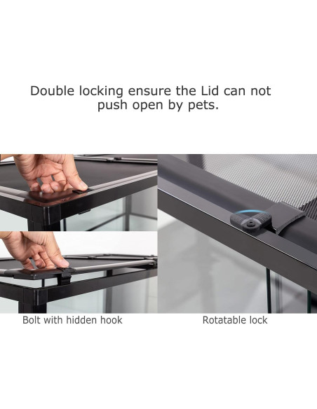 Terrario de Vidrio REPTI ZOO 35 Galones 91.44x45.72x30.48 cm