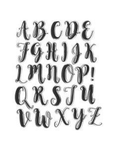 Sellos de Silicona Transparentes Alfabeto 26 Mayúsculas ABTOLS