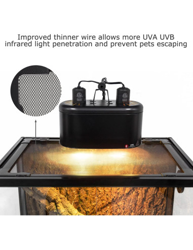 Terrario de Vidrio REPTI ZOO 35 Galones 91.44x45.72x30.48 cm