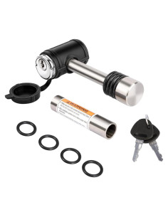 Cerradura de Enganche de Remolque Metoware, Acero Inoxidable, Pin 1/2"