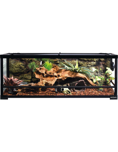 Terrario de Vidrio REPTI ZOO 35 Galones 91.44x45.72x30.48 cm