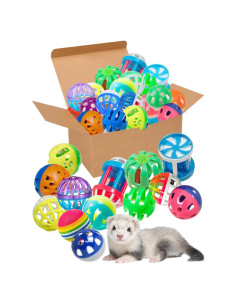 Paquete de 25 Juguetes para Hurones HEUHAI - Pelotas Coloridas 3.81-7.11 cm