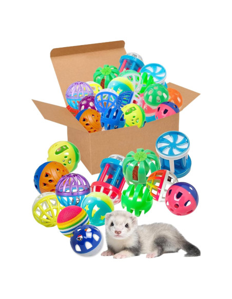 Paquete de 25 Juguetes para Hurones HEUHAI - Pelotas Coloridas 3.81-7.11 cm